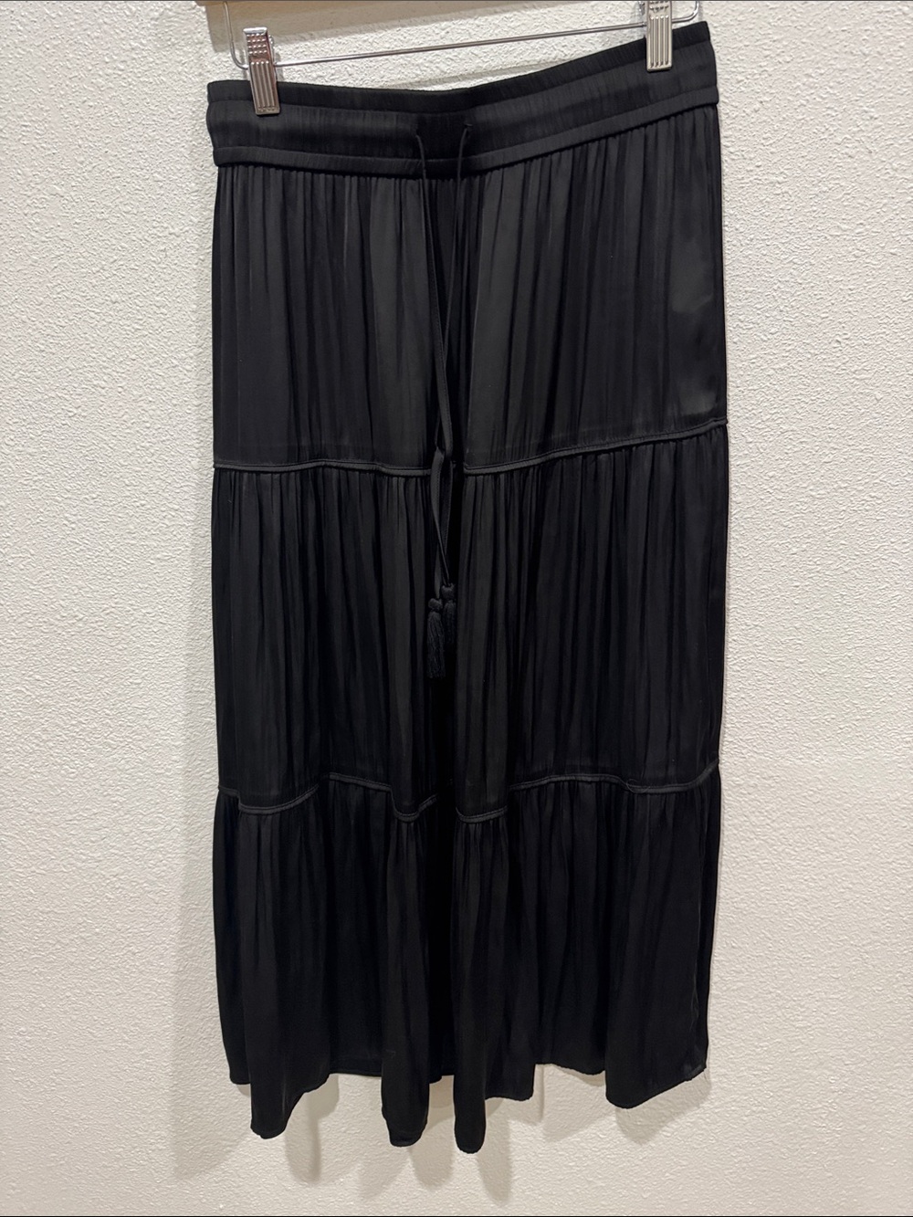 Black Tiered Maxi Skirt - Women joie size small